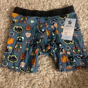 SAXX DropTemp Cooling Cotton Boxer Brief Size S NWT “Everyday Icons” Print